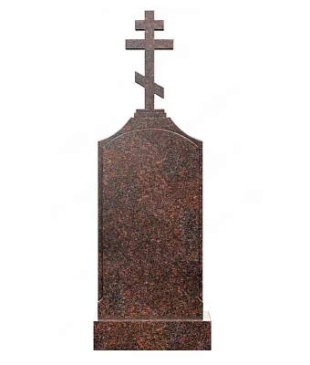 Вертикальный памятник из гранита с крестом