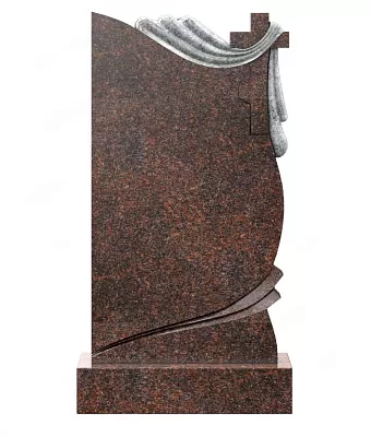 Памятник вертикальный с православным крестом и плащаницей