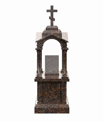 Памятник часовня с крестом православным и колоннами