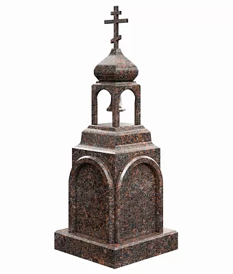 Памятник часовня с колоколом из гранита