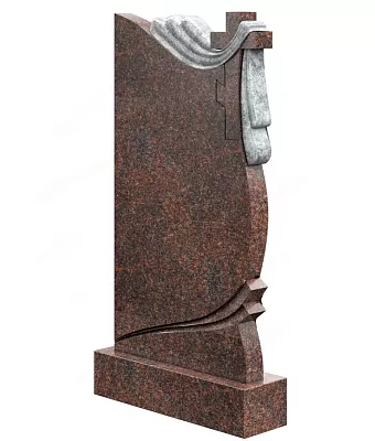 Памятник вертикальный с православным крестом и плащаницей
