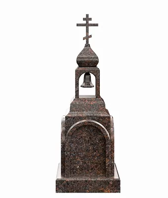 Памятник часовня с колоколом из гранита