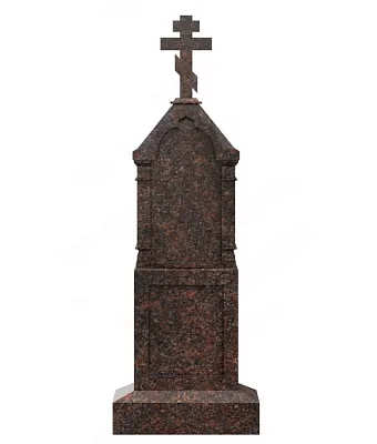 Памятник часовня с крестом православным и купольной аркой