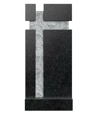 Комбинированный памятник с крестом